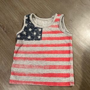 Carter’s toddler 4th of July Patriotic Flag tank top, size 24 months